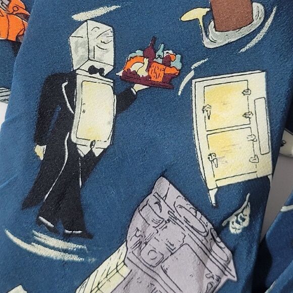 Vintage Electrolux Appliances 100% Silk Tie - Picture 7 of 9